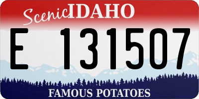 ID license plate E131507