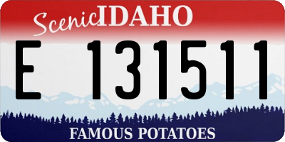 ID license plate E131511