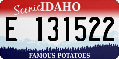 ID license plate E131522