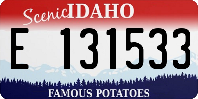 ID license plate E131533