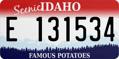 ID license plate E131534