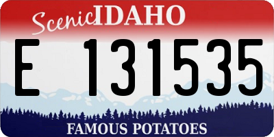 ID license plate E131535