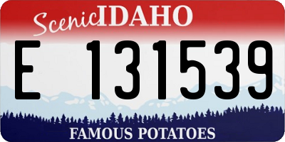 ID license plate E131539