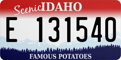 ID license plate E131540