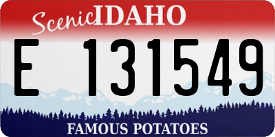 ID license plate E131549