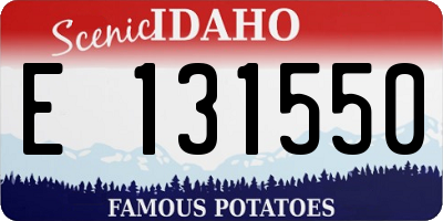ID license plate E131550