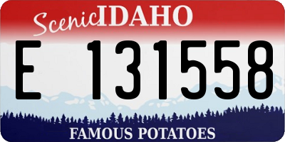 ID license plate E131558