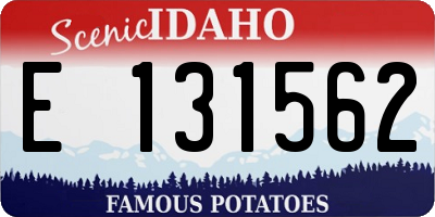 ID license plate E131562