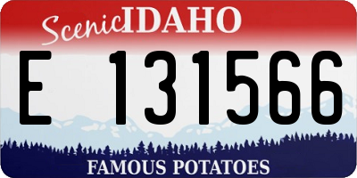 ID license plate E131566