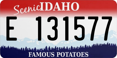 ID license plate E131577