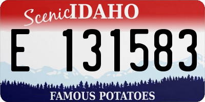 ID license plate E131583