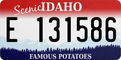 ID license plate E131586