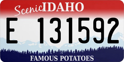 ID license plate E131592