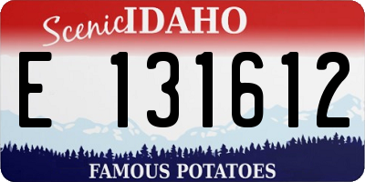 ID license plate E131612