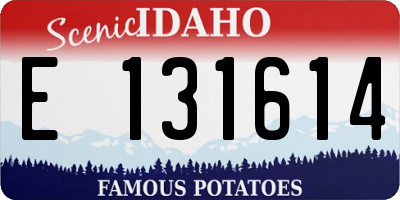 ID license plate E131614