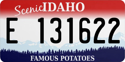 ID license plate E131622