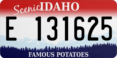 ID license plate E131625