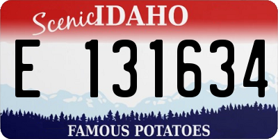 ID license plate E131634