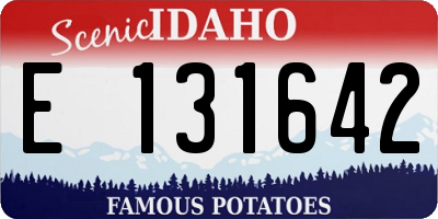 ID license plate E131642