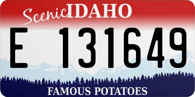 ID license plate E131649