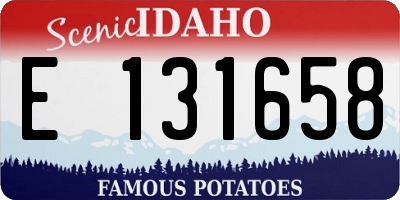 ID license plate E131658