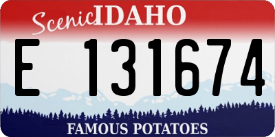 ID license plate E131674