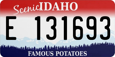 ID license plate E131693