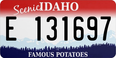 ID license plate E131697