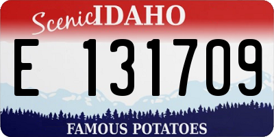 ID license plate E131709
