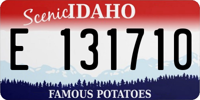 ID license plate E131710