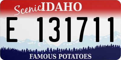 ID license plate E131711