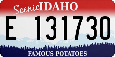 ID license plate E131730
