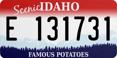 ID license plate E131731