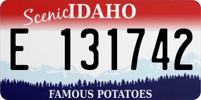 ID license plate E131742
