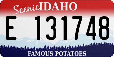 ID license plate E131748