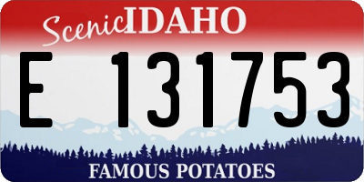 ID license plate E131753