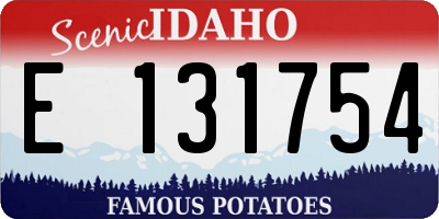 ID license plate E131754