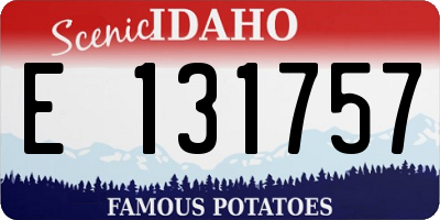 ID license plate E131757