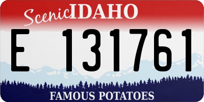 ID license plate E131761