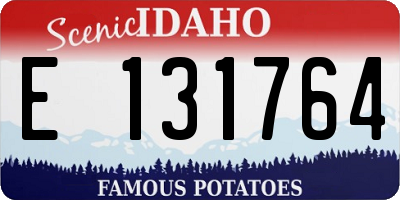 ID license plate E131764