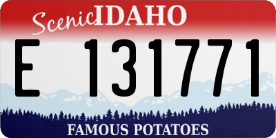 ID license plate E131771