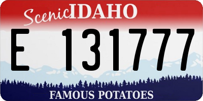 ID license plate E131777
