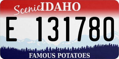 ID license plate E131780