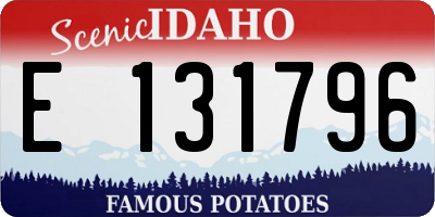 ID license plate E131796