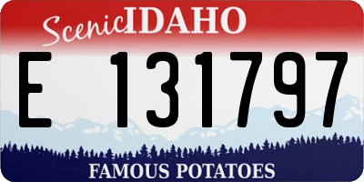 ID license plate E131797