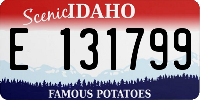 ID license plate E131799
