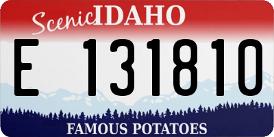 ID license plate E131810