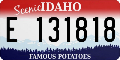 ID license plate E131818