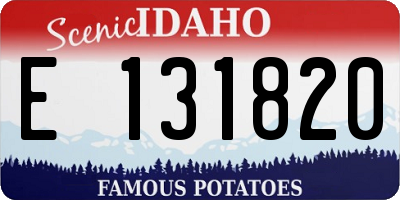 ID license plate E131820