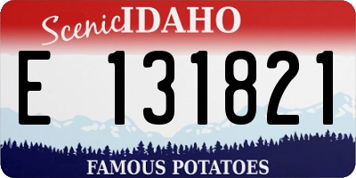 ID license plate E131821